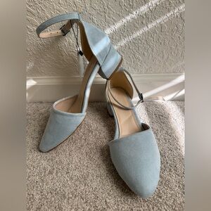Stylish Light Blue Ankle Strap Heels